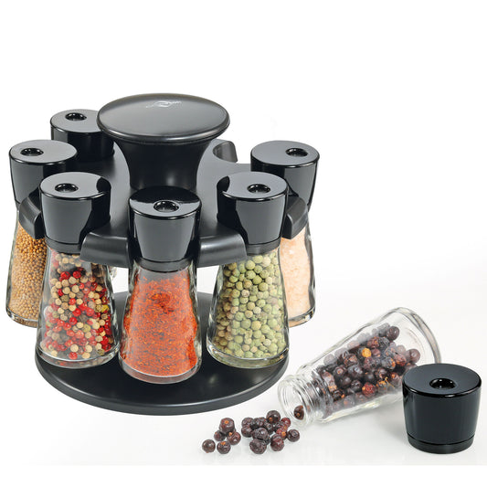 Gewürzkarussell RONDO 8 Gläser, schwarz