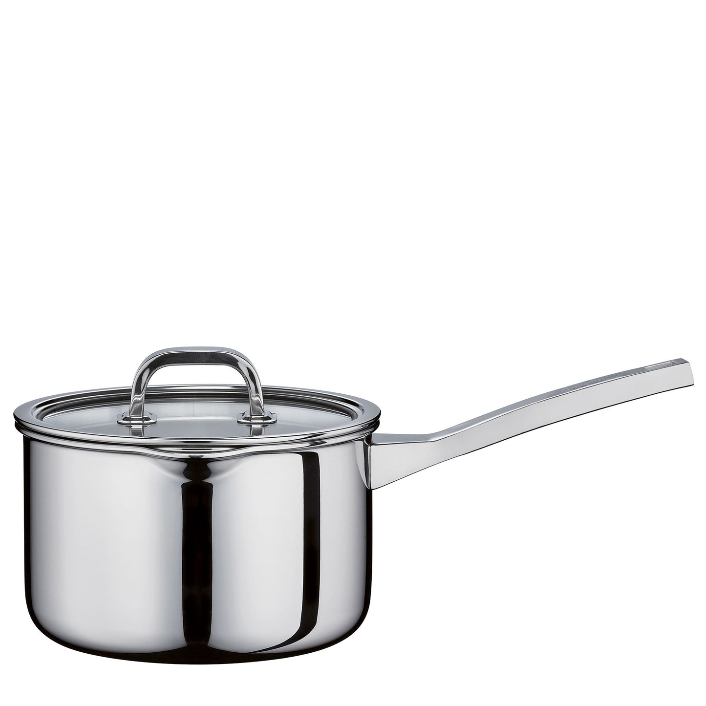 Stielkasserolle hoch mit Glasdeckel 18 cm