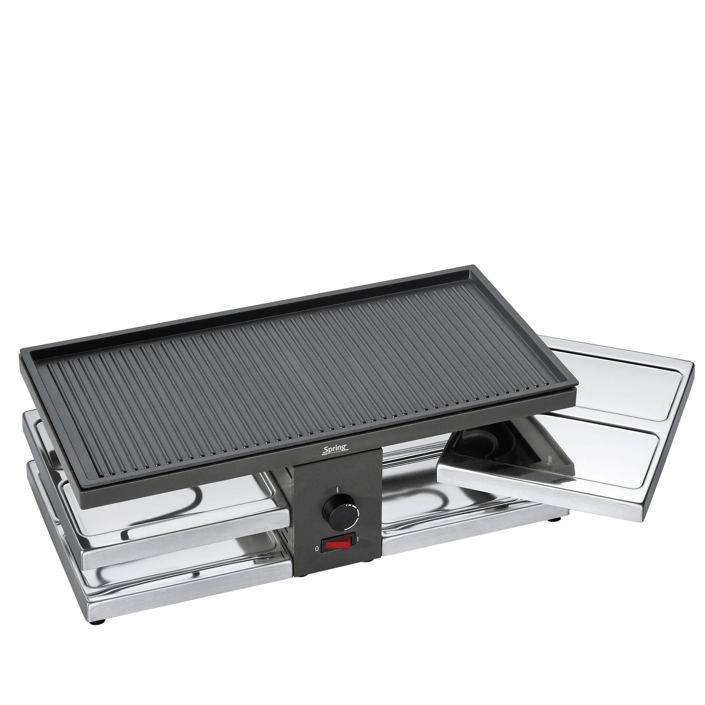 Raclette mit Alugrillplatte schwarz