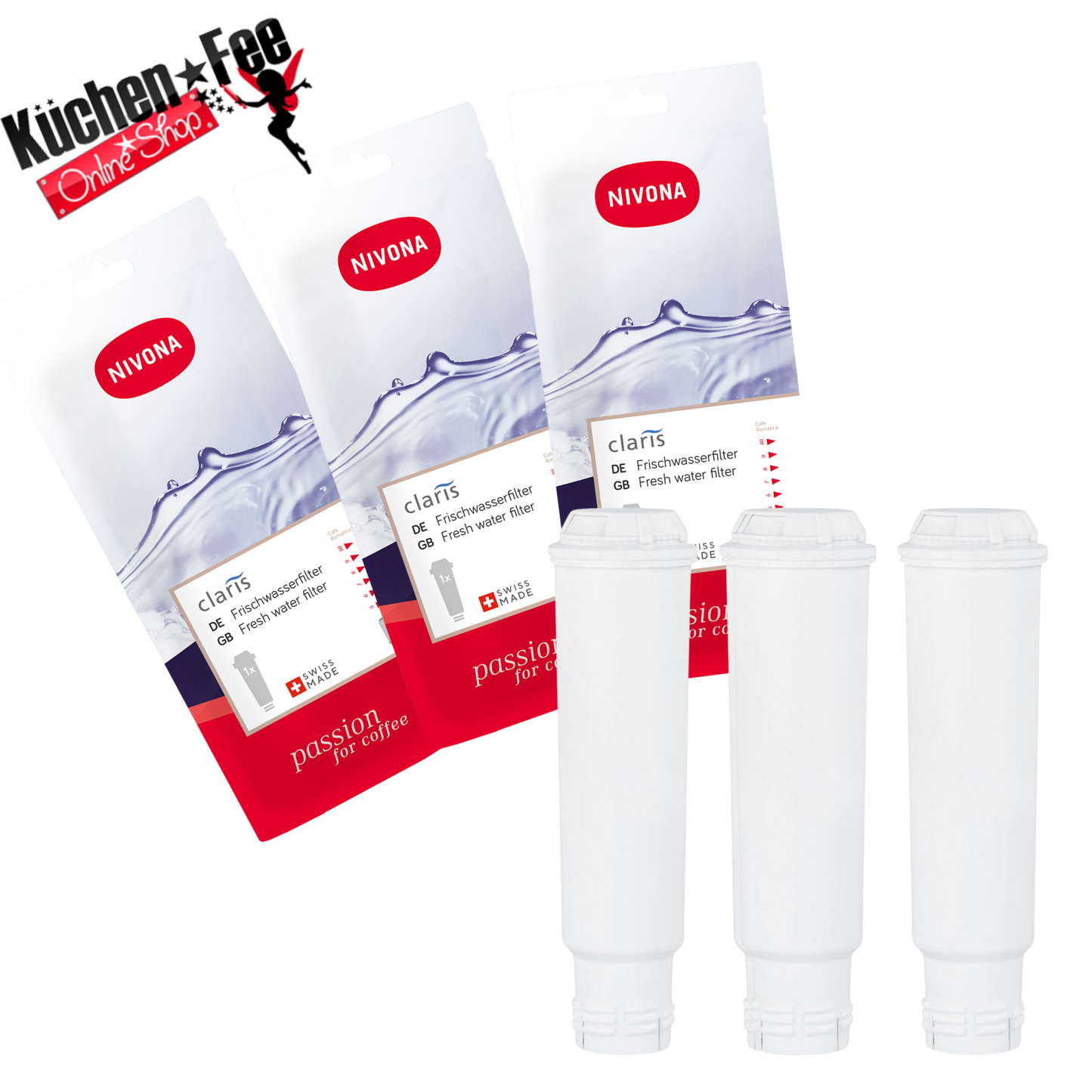 3er Pack Nivona Claris Frischwasserfilter NIRF 700 Vorteilspack