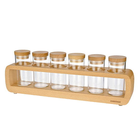 Gewürzregal mit 6 Gewürzgläsern