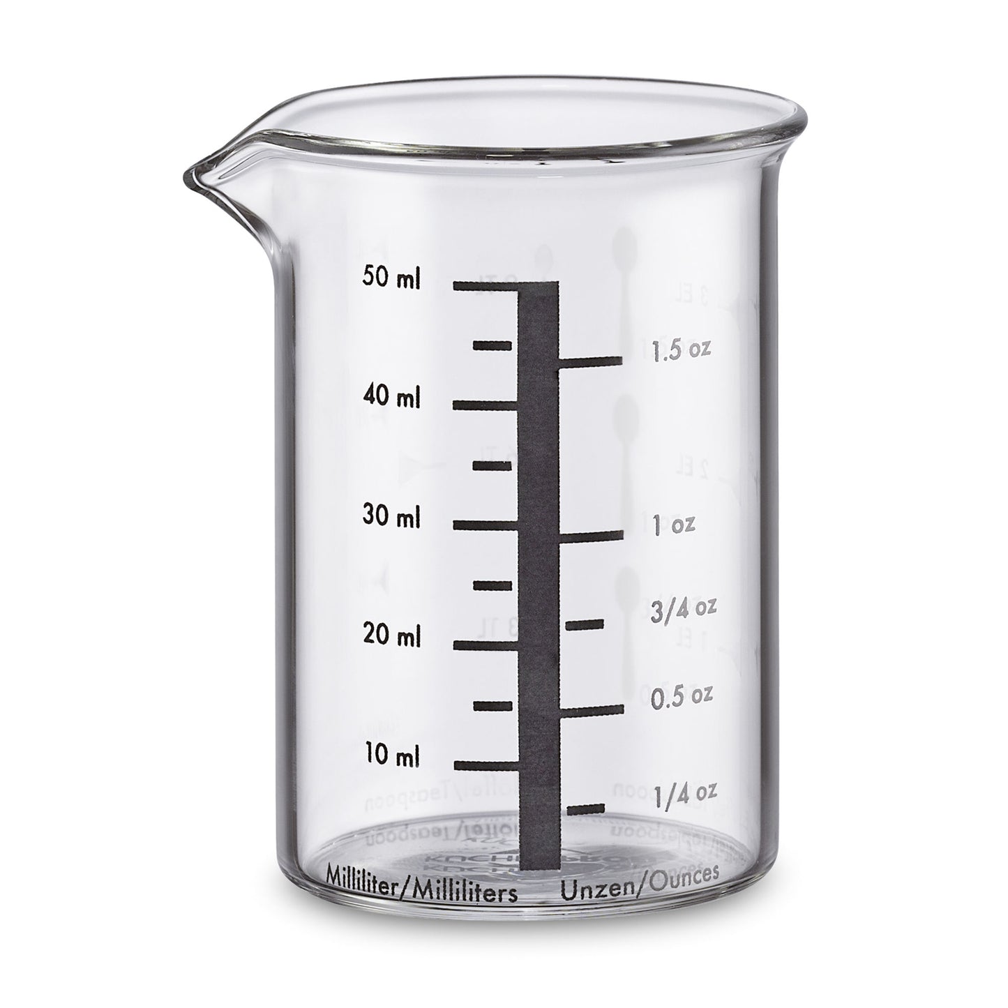 Messbecher 50 ml, Glas