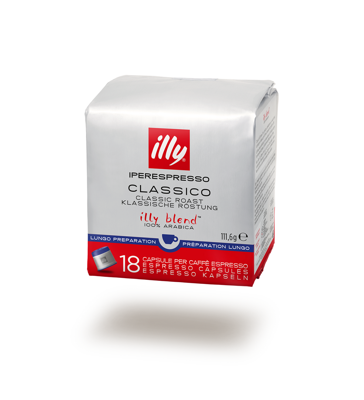 illy Classico Lungo Iperespresso Kaffeekapseln, 18 Kapseln