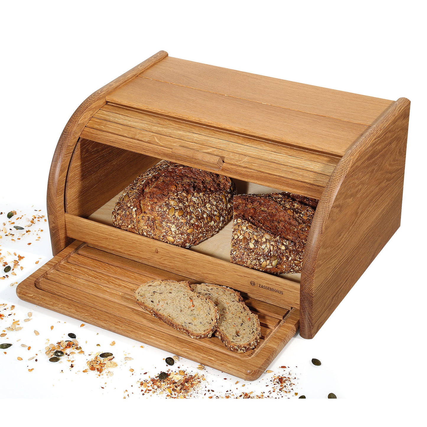 Brotkasten COUNTRY mit Brett, Eiche 40 x 30 cm