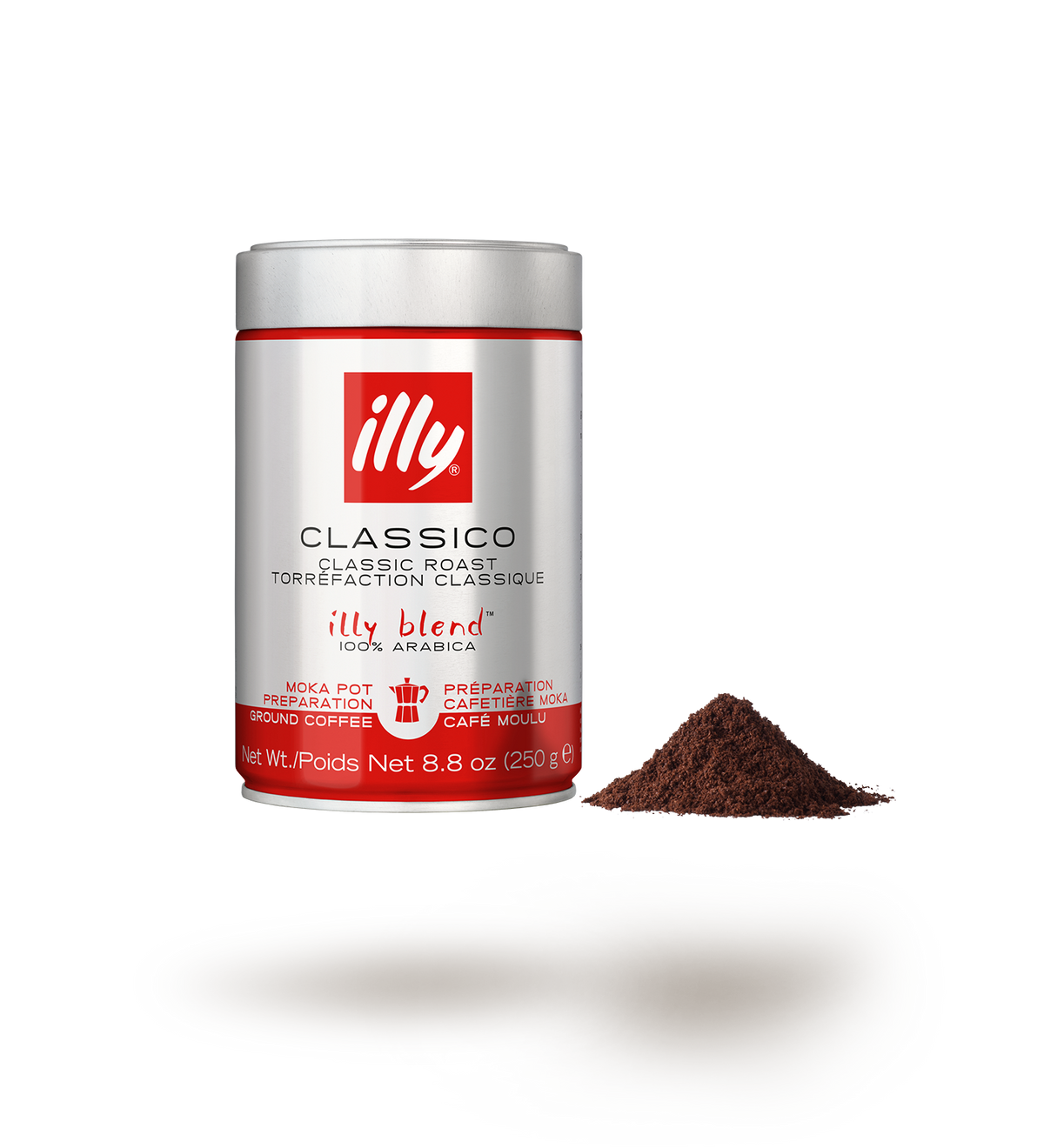 illy Classico gemahlener Kaffee für Mokkakanne 250 g