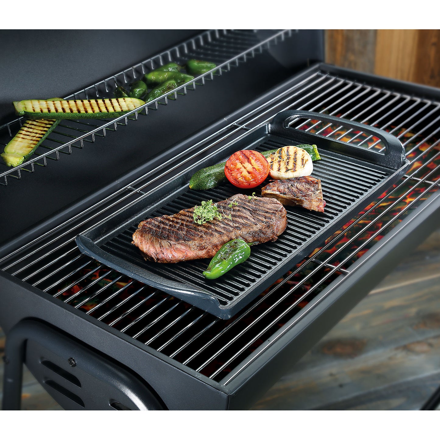 Grillplatte 38cm, schwarz