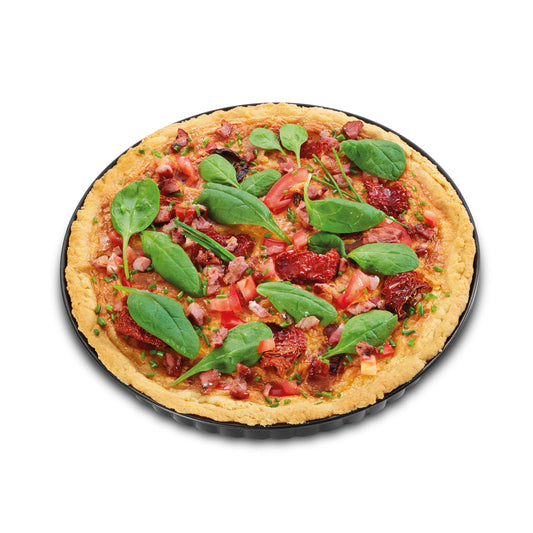 Quicheform 24 cm mit Hebeboden, schwarz