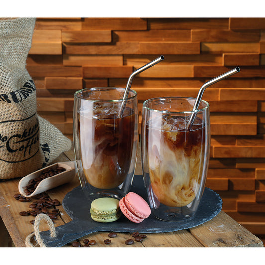 Trinkhalme STEEL, gebogen