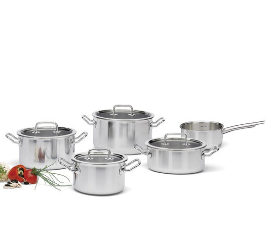 Topf-Set 5-teilig mit Glasdeckel