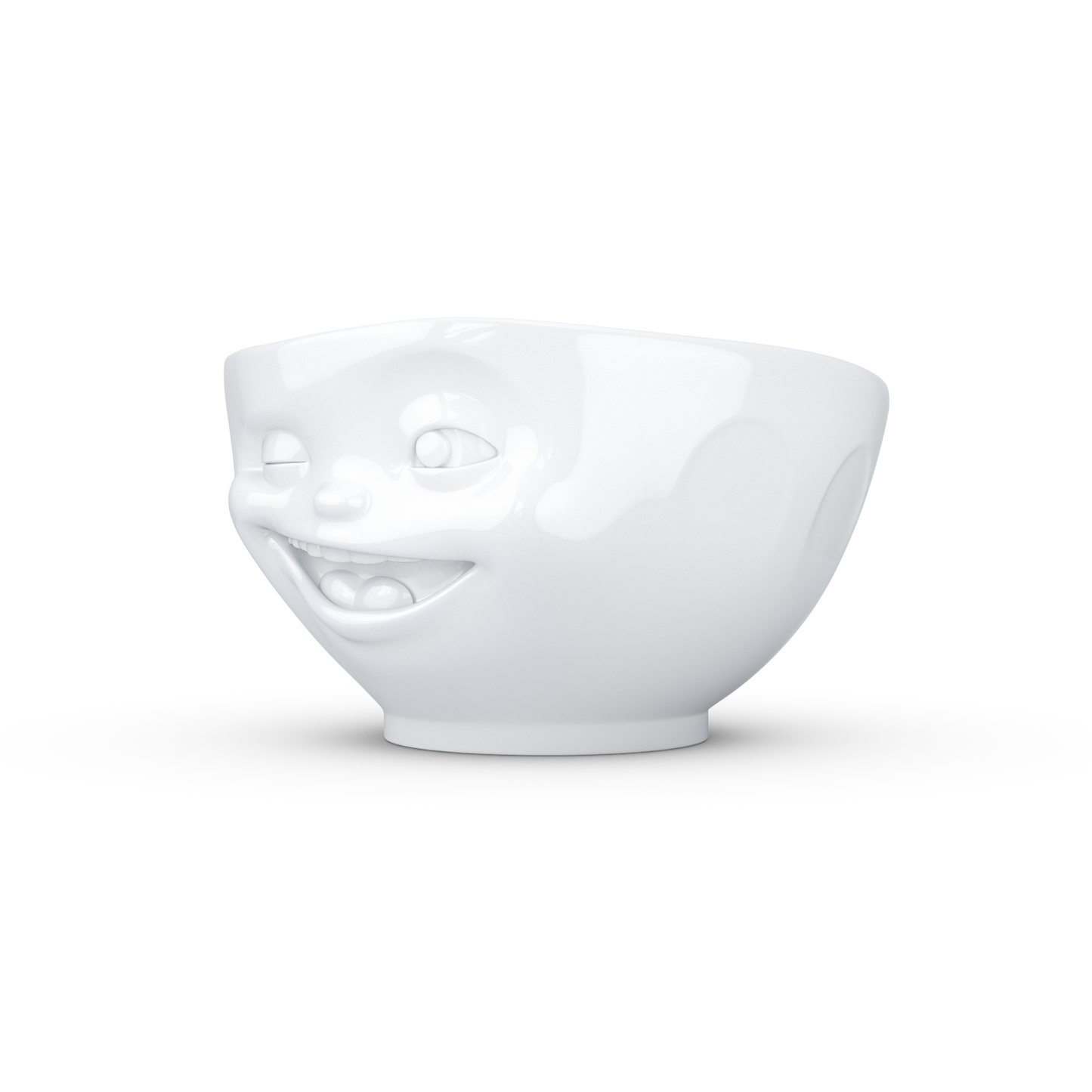 Schmunzel Schale zwinkernd in weiß 500ml