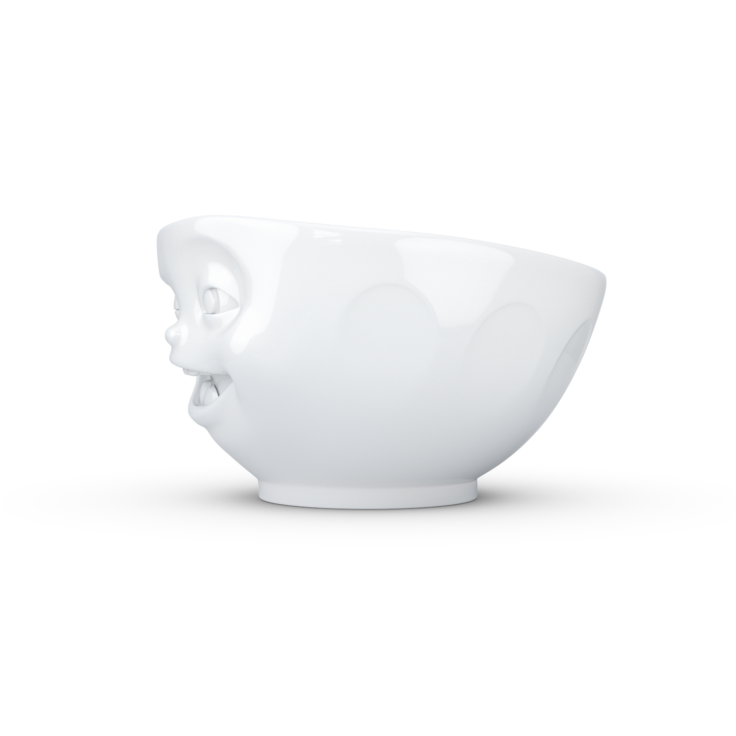Schmunzel Schale zwinkernd in weiß 500ml