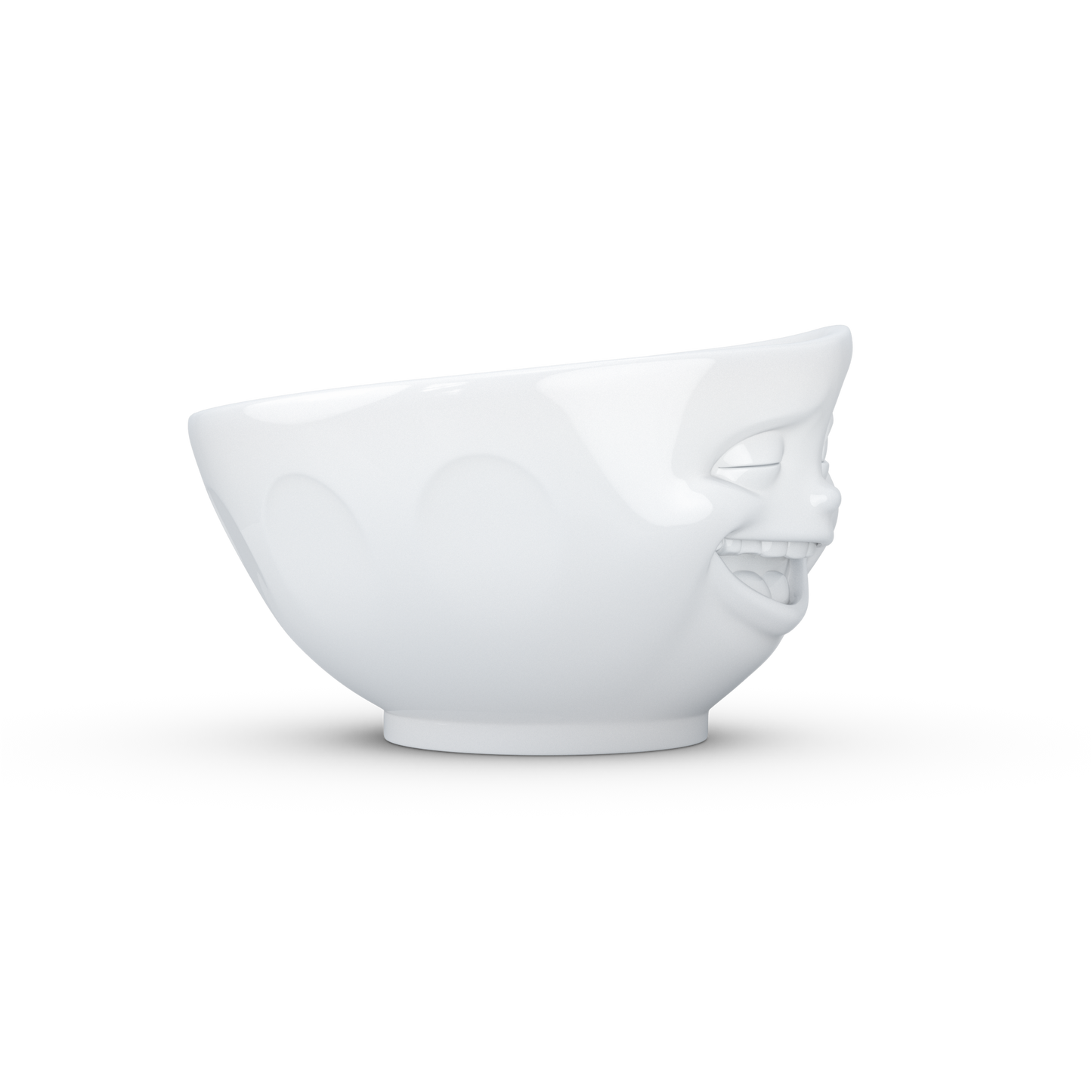 Schmunzel Schale zwinkernd in weiß 500ml