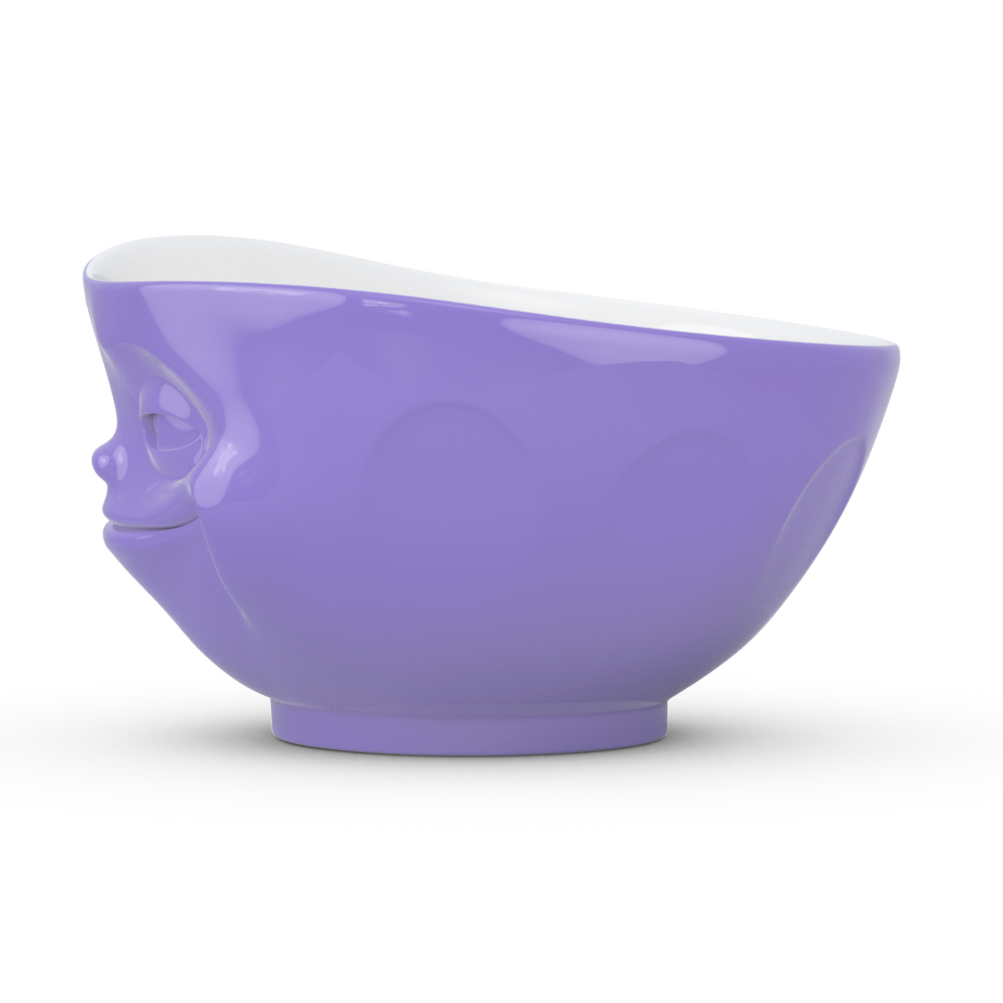 Schmunzel Schale grinsend außen lila 500ml