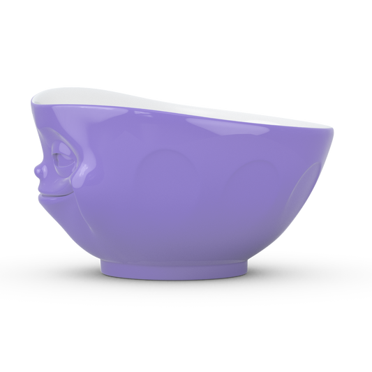 Schmunzel Schale grinsend außen lila 500ml