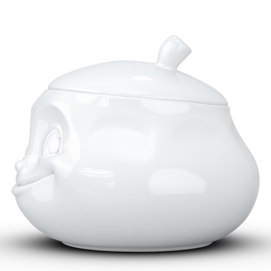 Schmunzel Zuckerdose süss weiss