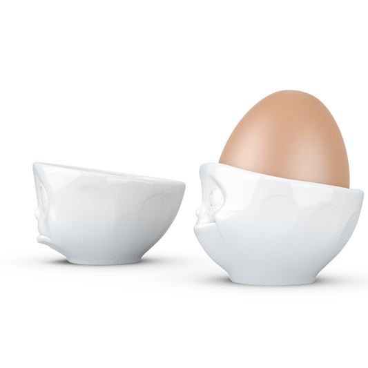Schmunzel Eierbecher-Sets och Bitte - Lecker in weiß