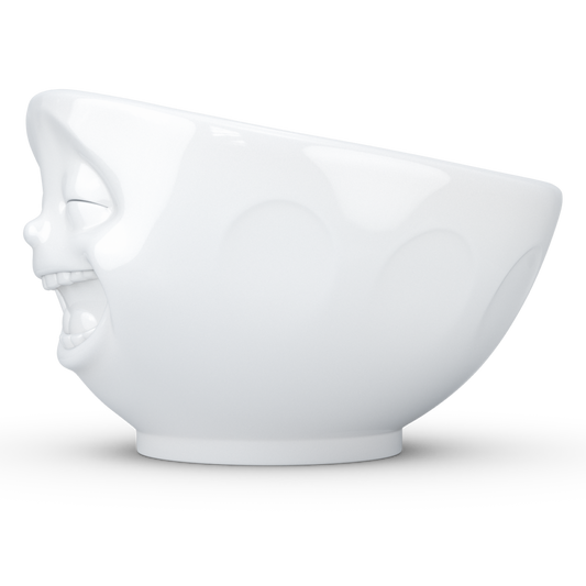 Schmunzel Schale lachend in weiß 500ml