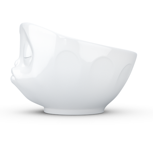 Schmunzel Schale küssend in weiß 500ml