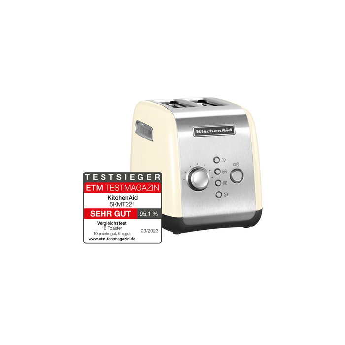 KitchenAid Toaster 2 Scheiben 5KMT221EAC Creme - Ansicht 2