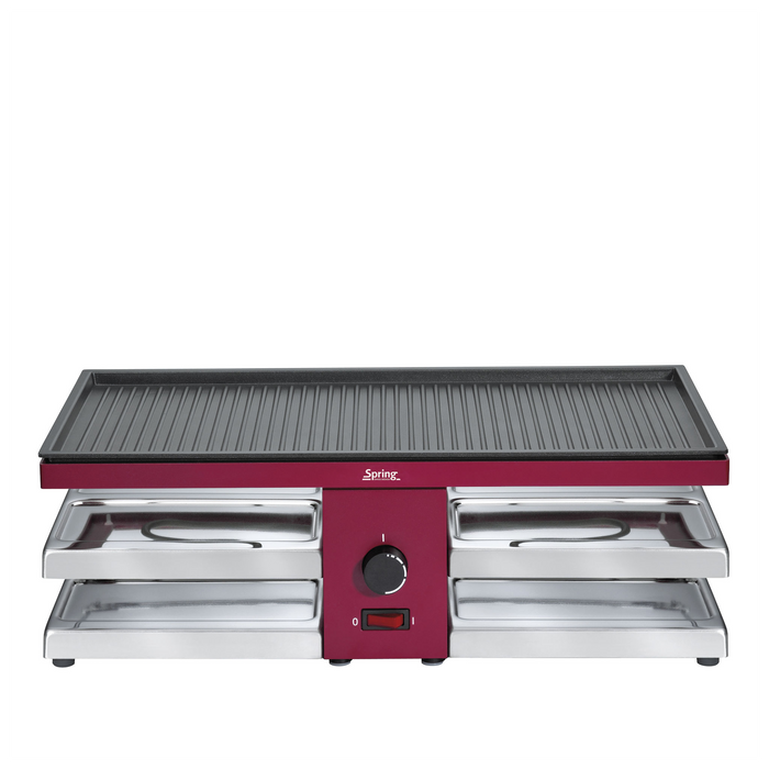 Raclette mit Alugrillplatte rot - Ansicht 2
