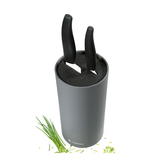 Messerblock rund, cool grey