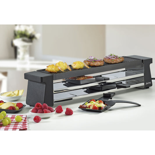 Raclette mit Alugrillplatte schwarz