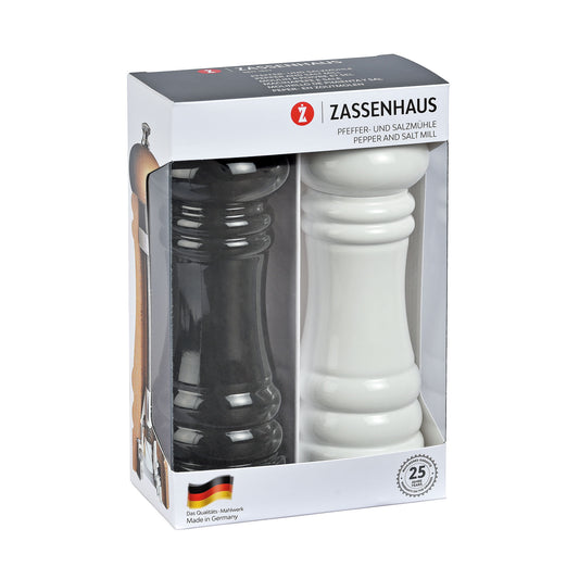 Mühlen-Set BERLIN 18 cm schwarz/weiß