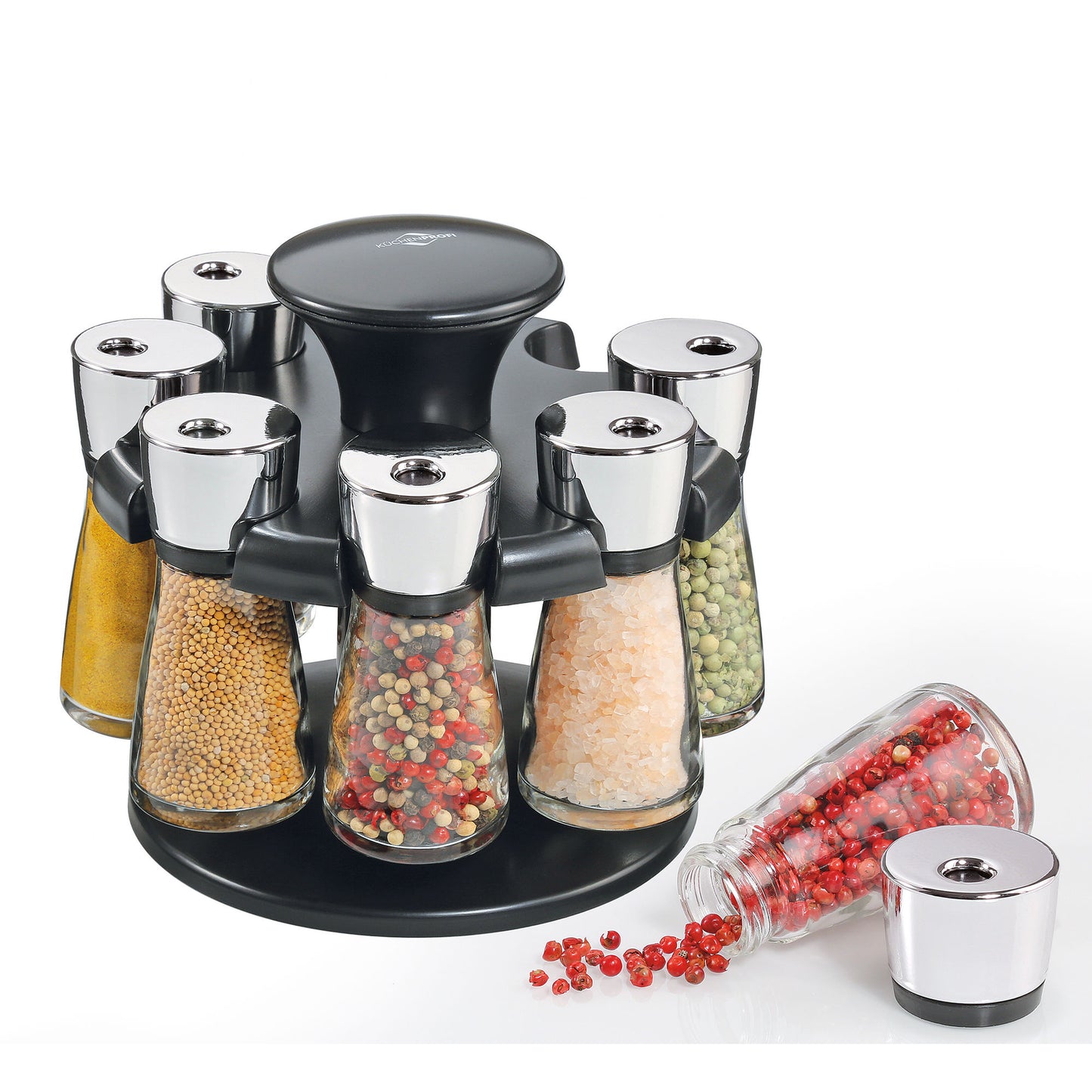 Gewürzkarussell RONDO 8 Gläser, verchromt