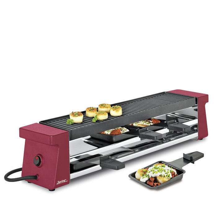 Raclette mit Alugrillplatte rot - Ansicht 2