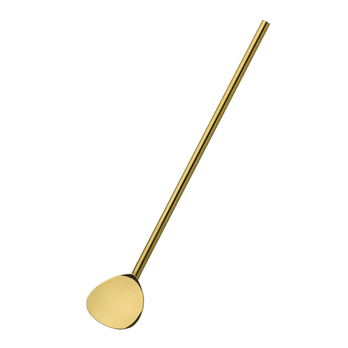 Cocktaillöffel mit Trinkhalm 6er Set, gold - Ansicht 2