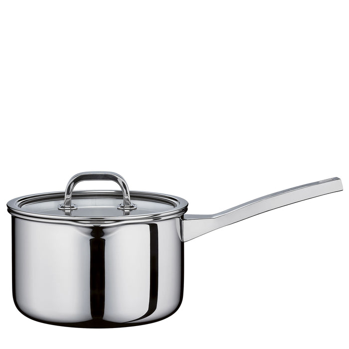 Stielkasserolle hoch mit Glasdeckel 18 cm