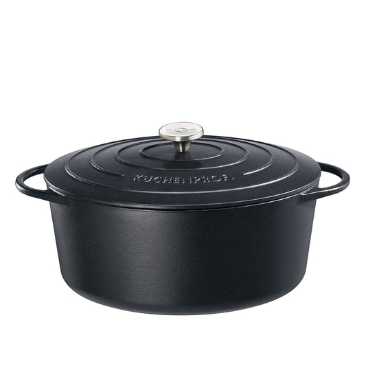 Bratentopf oval, 40 cm classic black
