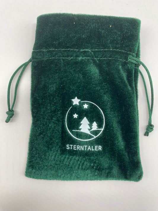 Samtbeutel ca. 10 cm für Batteriefach, grün