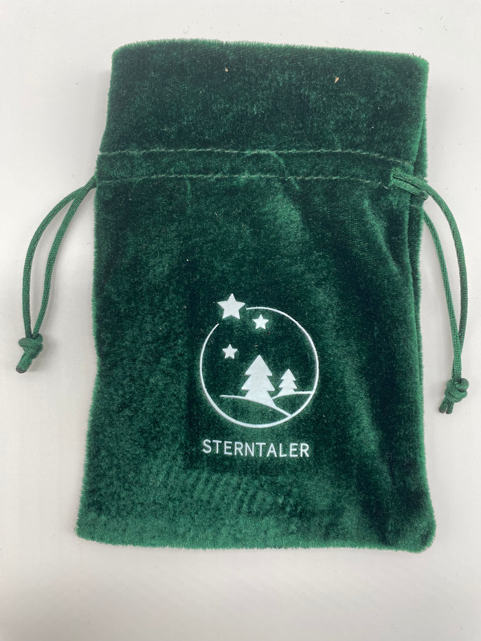Samtbeutel ca. 10 cm für Batteriefach, grün
