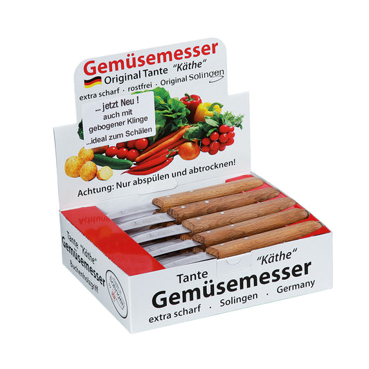 Gemüsemesser TANTE KÄTHE gebogen, Buche