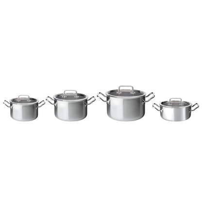 Topf-Set 4-teilig mit Glasdeckel