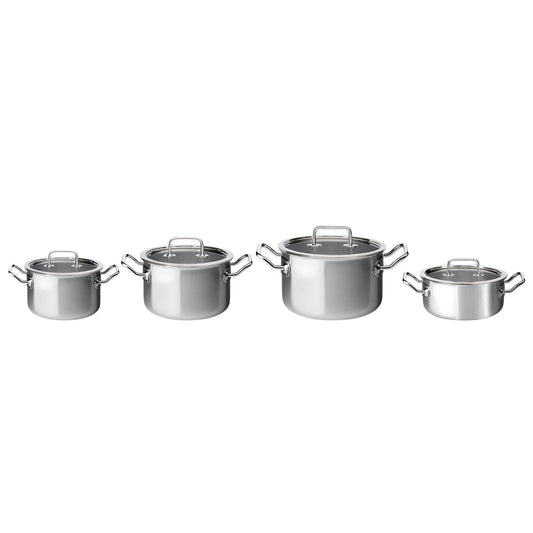 Topf-Set 4-teilig mit Glasdeckel