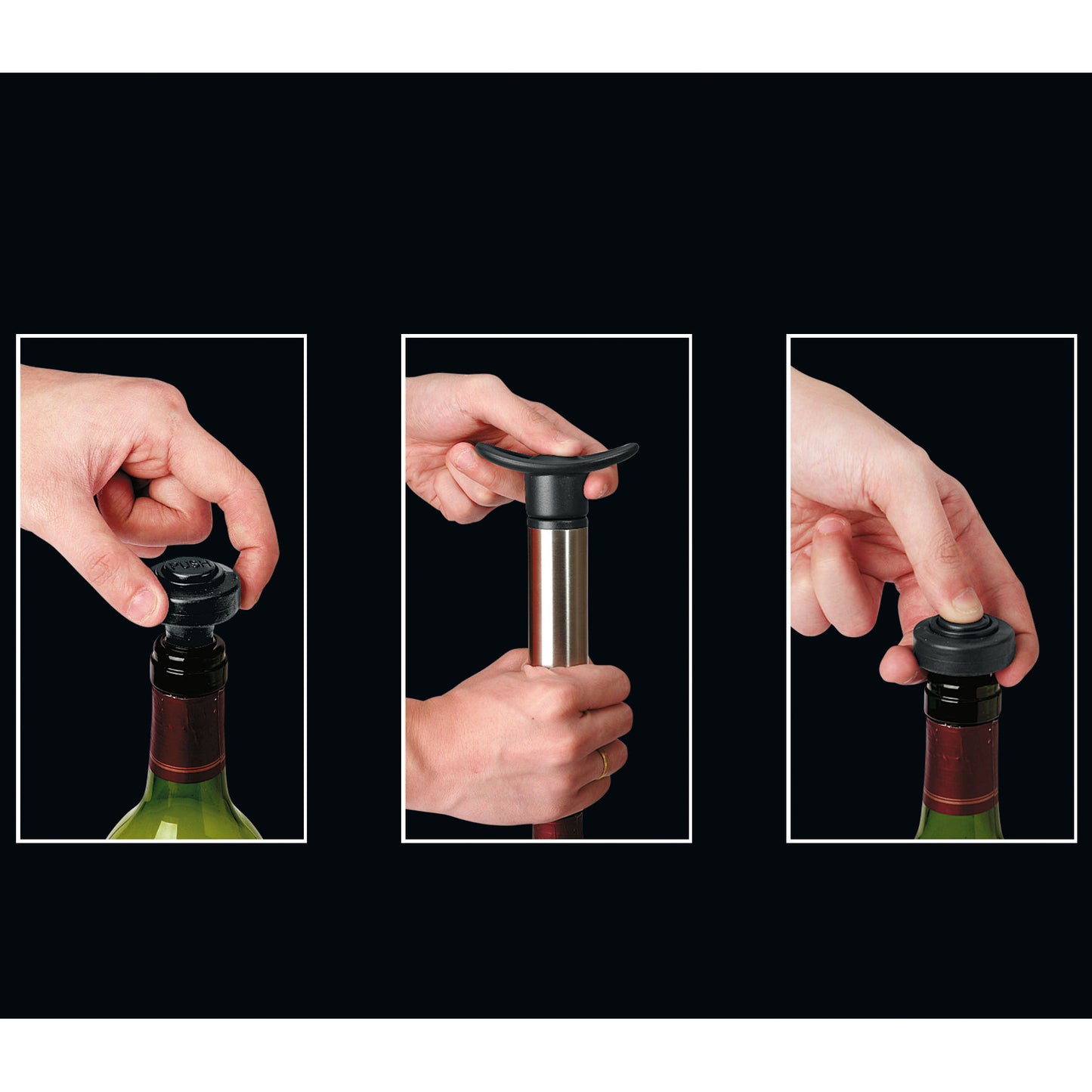 Weinpumpe mit 2 Stopfen