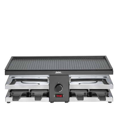 Raclette mit Alugrillplatte schwarz