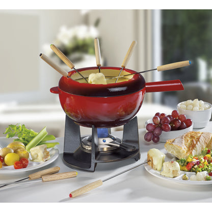 Fondue-Garnitur SAAS-FEE rot 20 cm