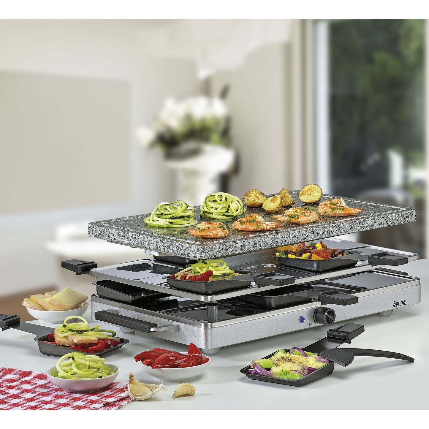 Raclette mit Granitstein