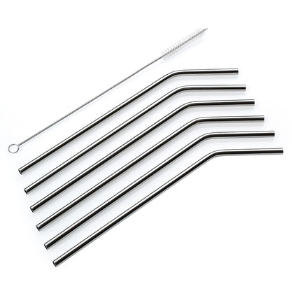 Trinkhalme STEEL, gebogen