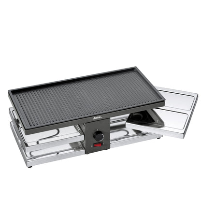 Raclette mit Alugrillplatte schwarz