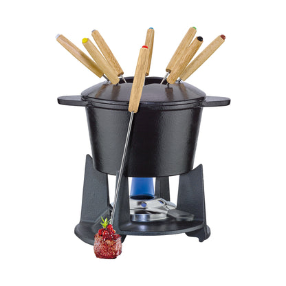 Fondue-Garnitur GRENOBLE schwarz matt 16 cm