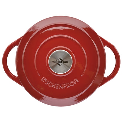 Bratentopf rund, 20 cm classic red