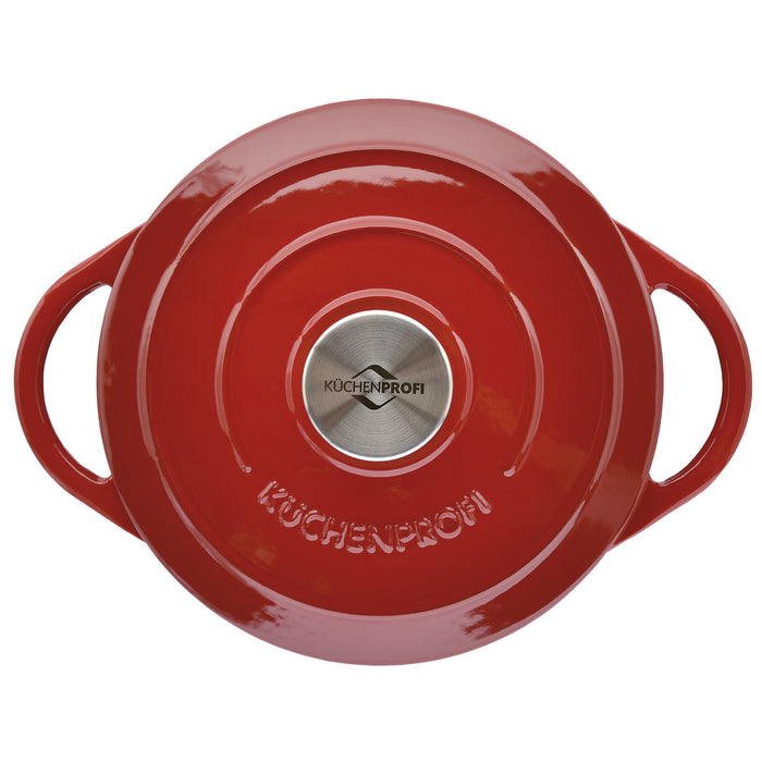 Bratentopf rund, 20 cm classic red