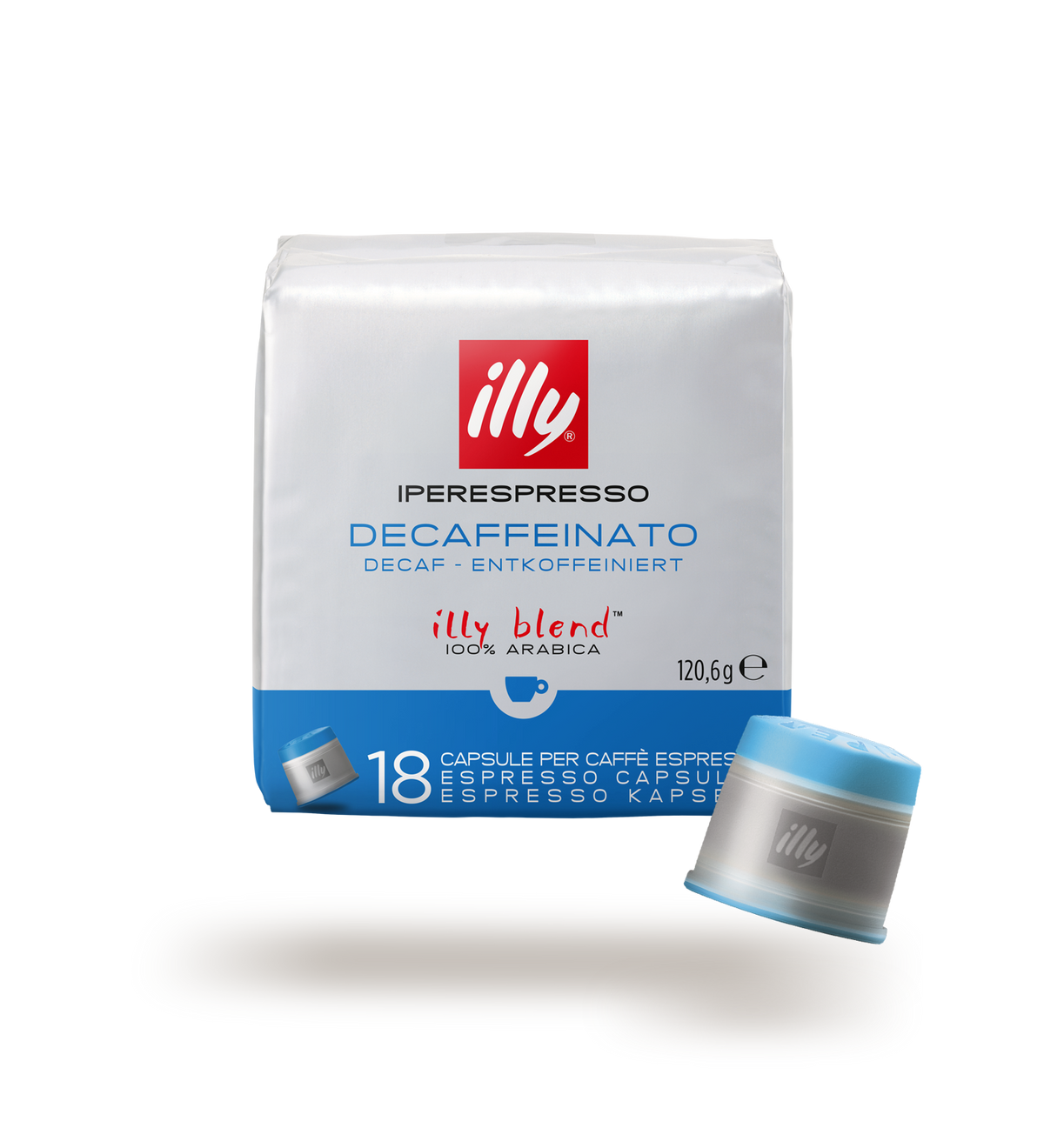 illy Decaf entkoffeiniert Iperespresso Kaffeekapseln, 18 Kapseln