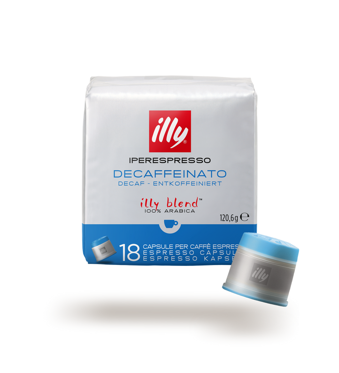 illy Decaf entkoffeiniert Iperespresso Kaffeekapseln, 18 Kapseln
