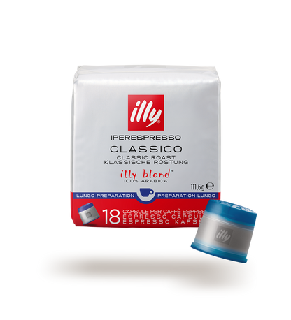 illy Classico Lungo Iperespresso Kaffeekapseln, 18 Kapseln