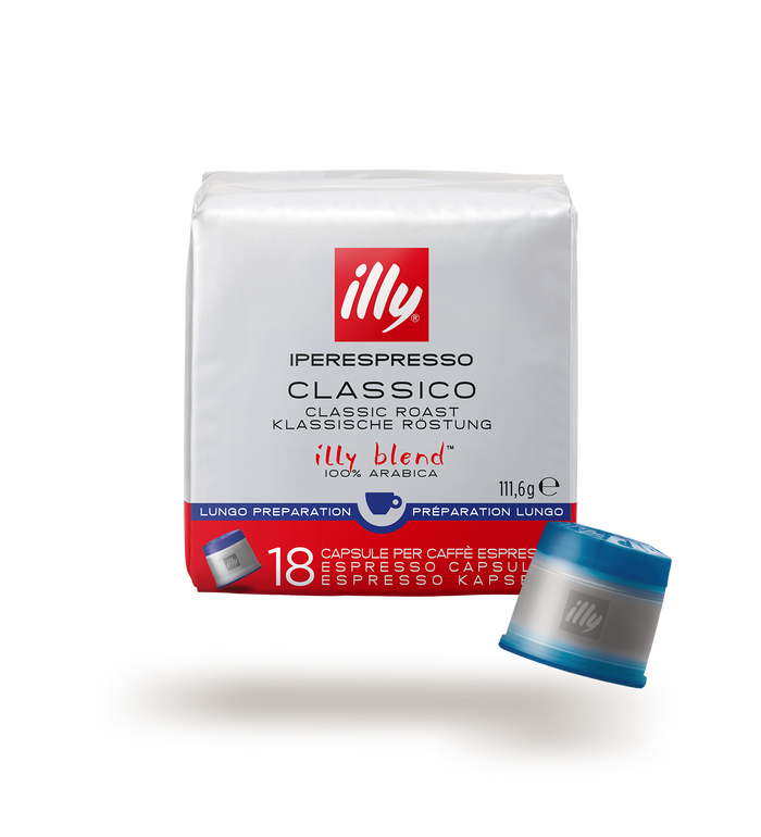 illy Classico Lungo Iperespresso Kaffeekapseln, 18 Kapseln